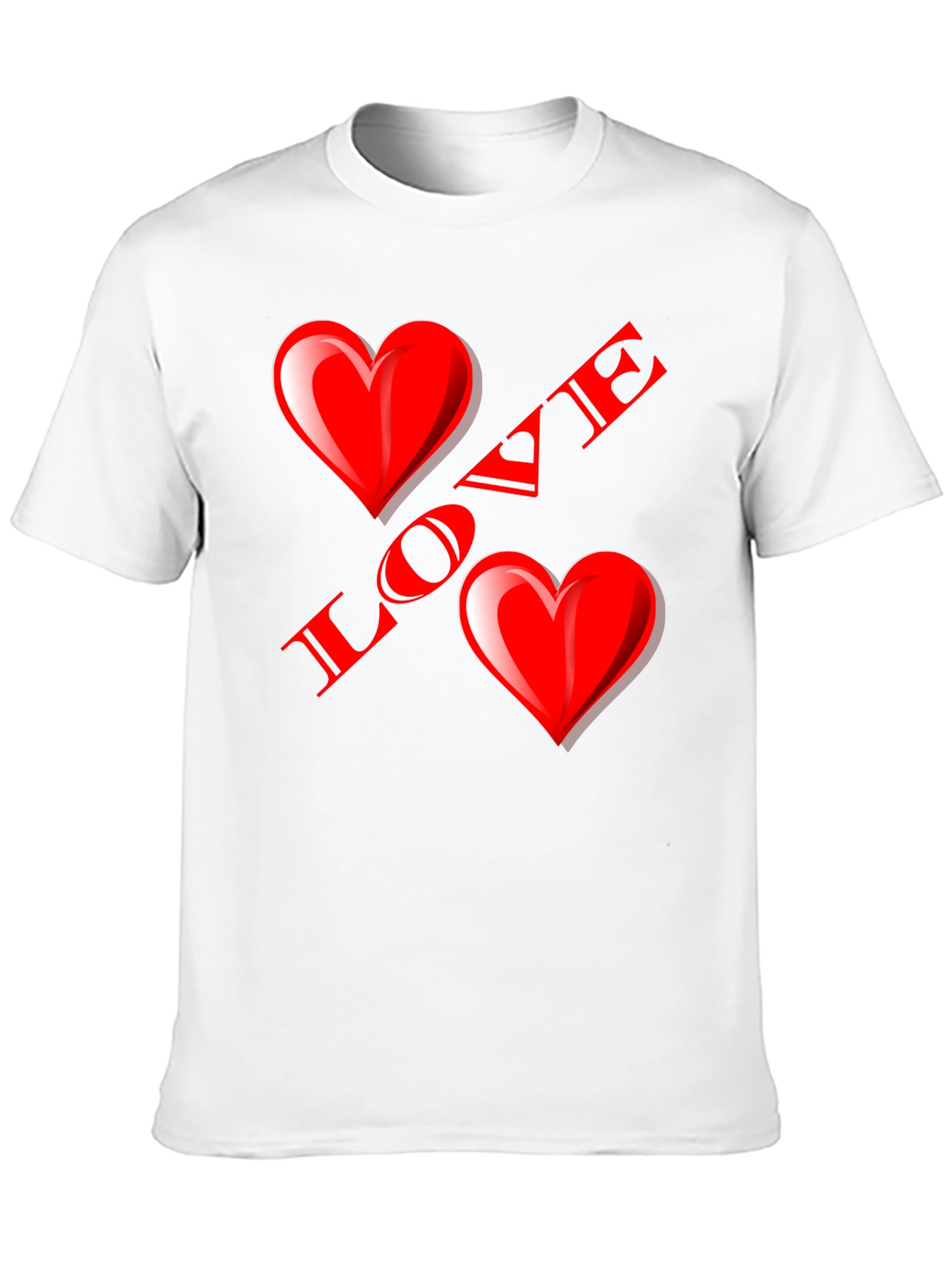 Love Heart Graphic Black T-Shirt