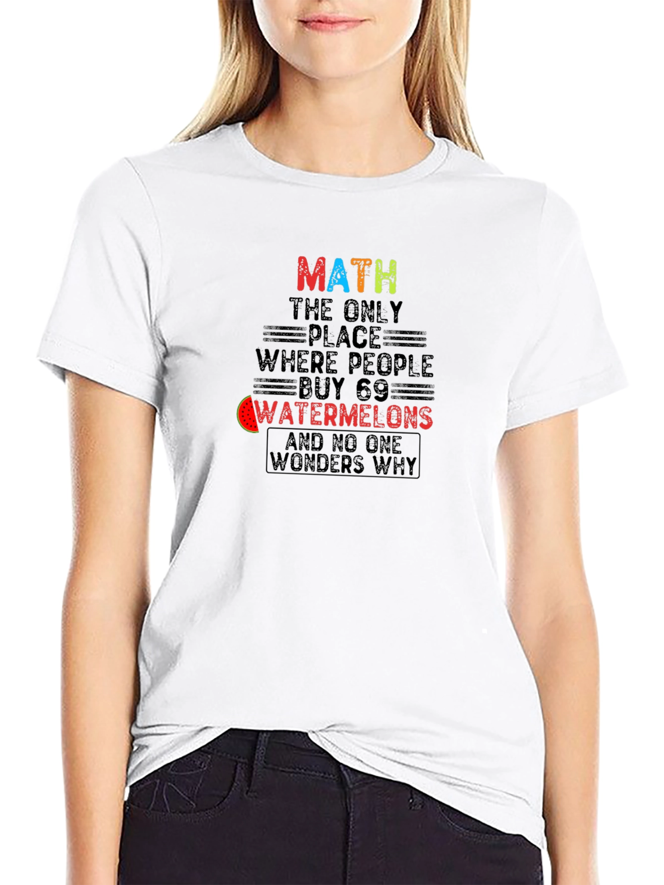 Math Watermelons T-Shirt Funny Math Lover Tee