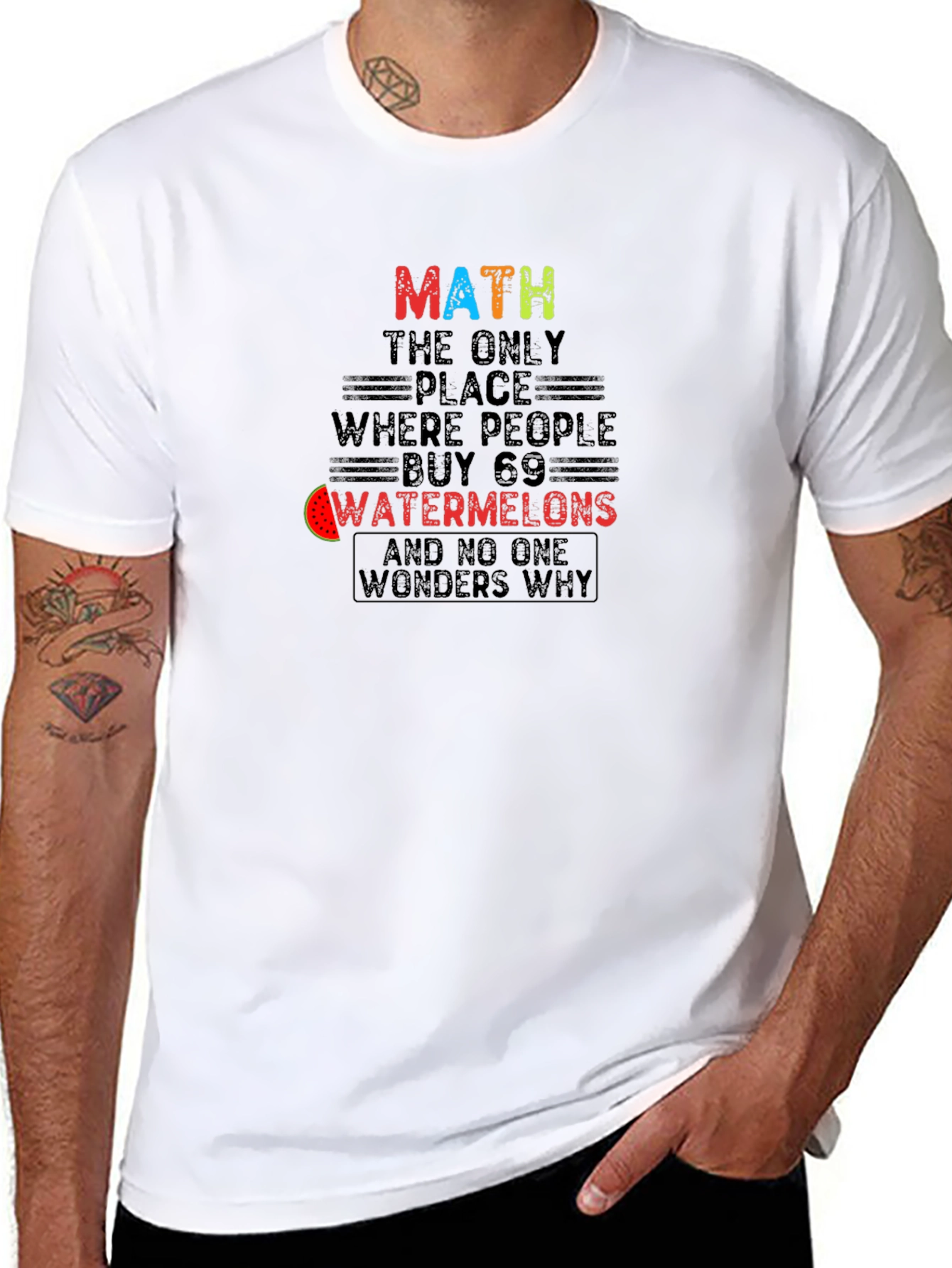Math Watermelons T-Shirt Funny Math Lover Tee