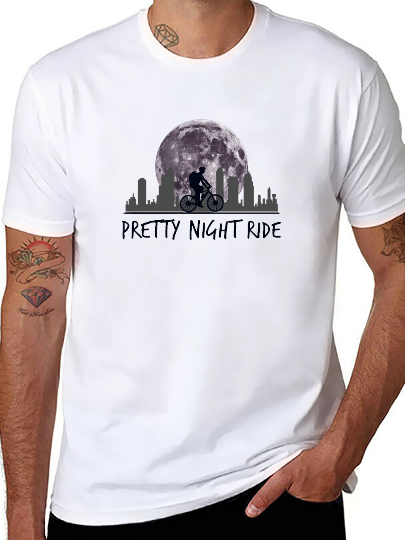 Pretty Night Ride Graphic Tee - Urban Cycling Shirt