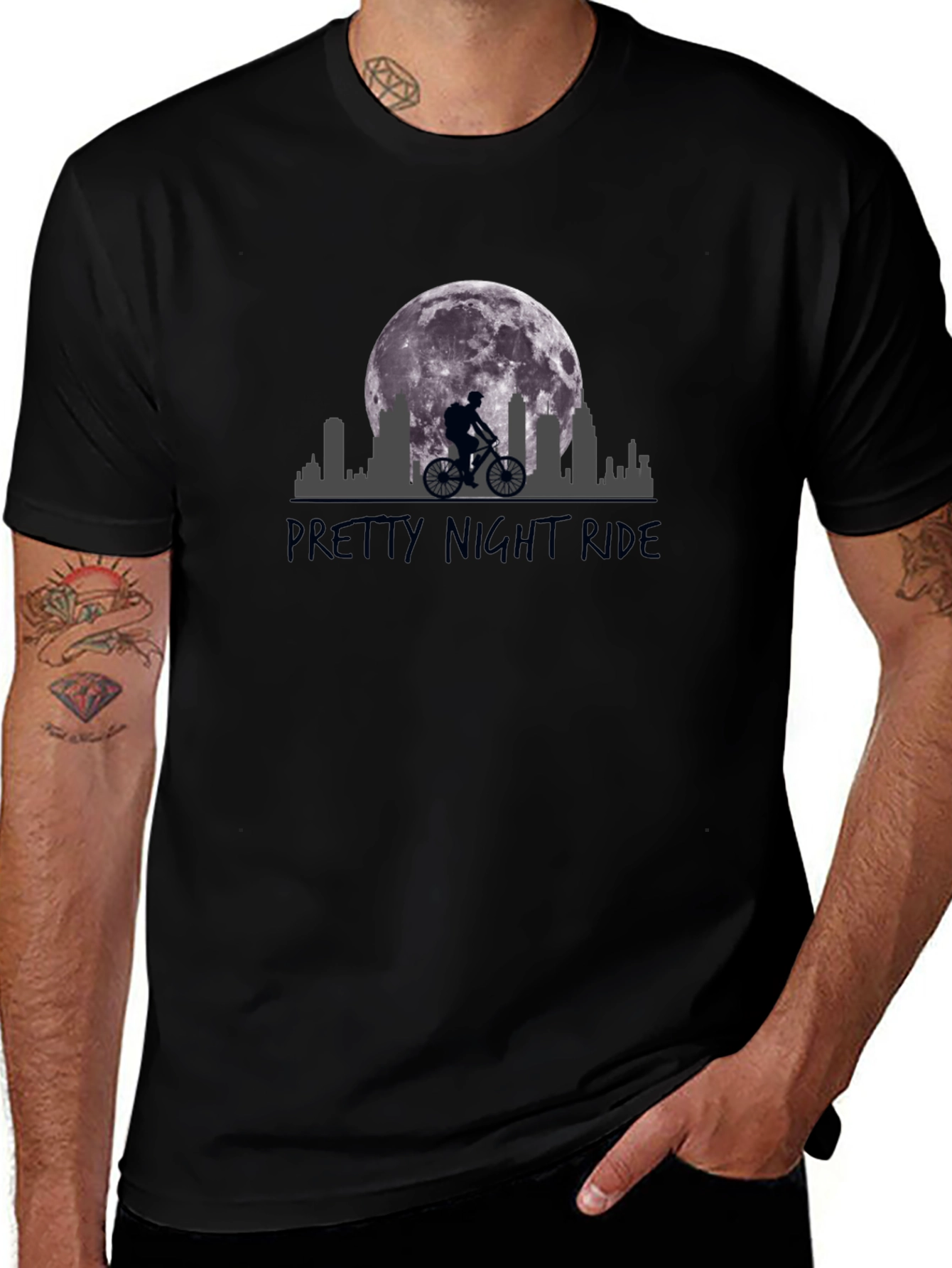 Pretty Night Ride Graphic Tee - Urban Cycling Shirt