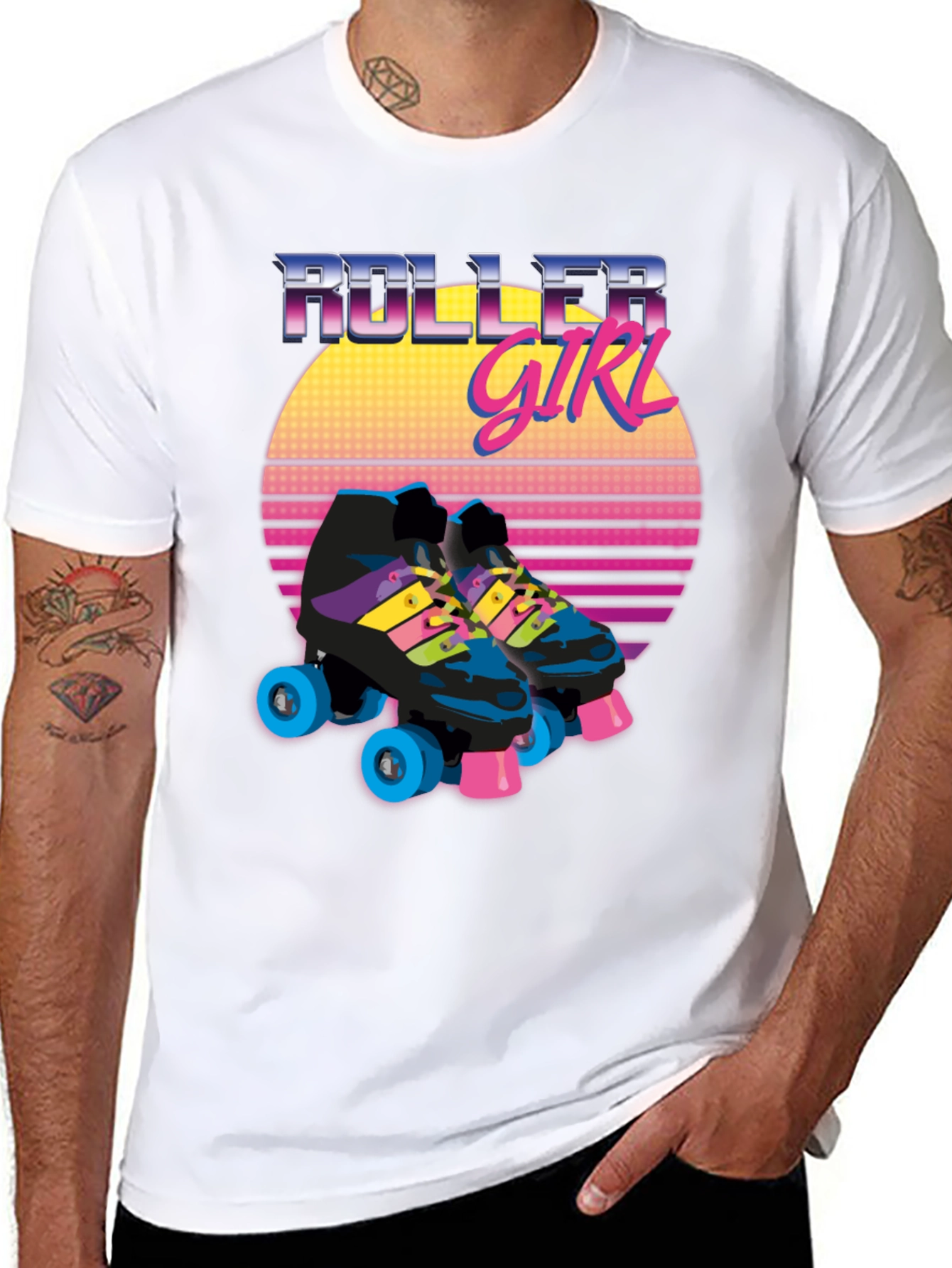 Retro Roller Girl Graphic Tee