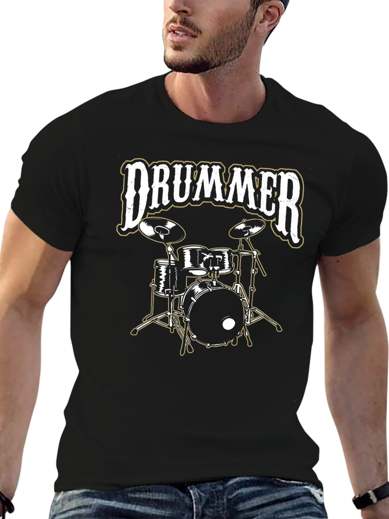 Drummer Graphic Tee - Music Lover T-Shirt