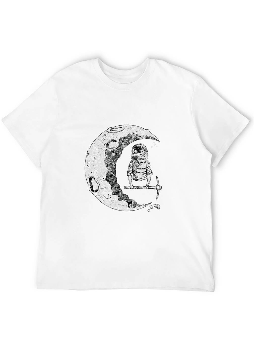 Astronaut Moon Miner Graphic Tee - Black