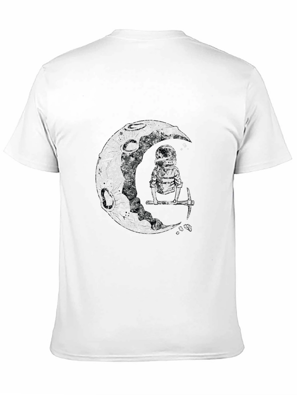 Astronaut Moon Miner Graphic Tee - Black