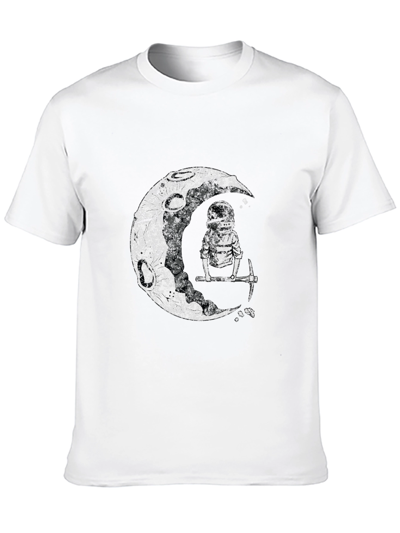 Astronaut Moon Miner Graphic Tee - Black