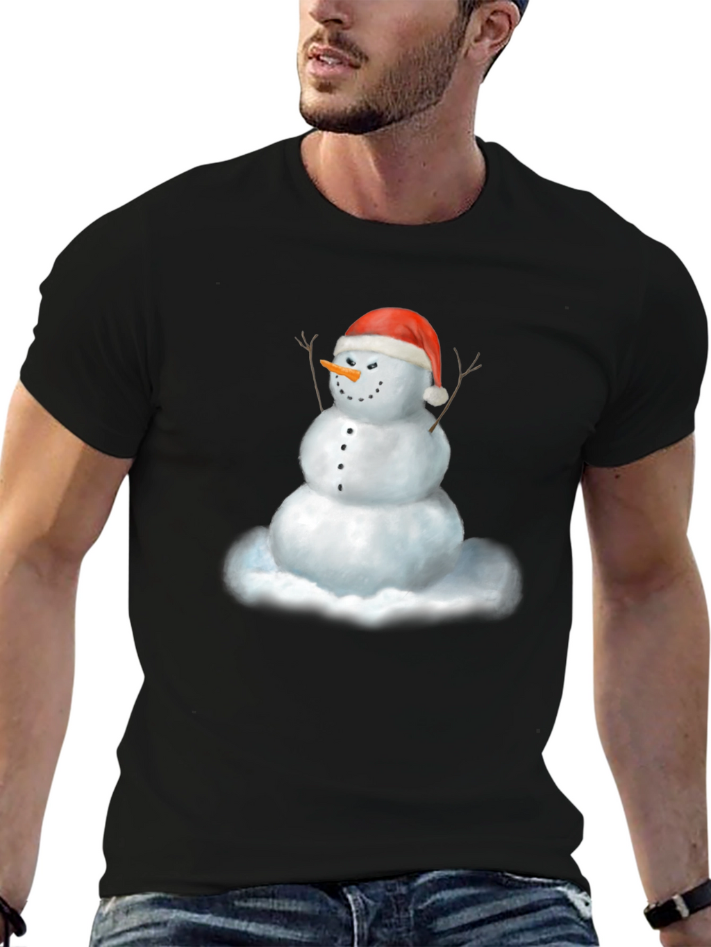 Festive Snowman Graphic Tee