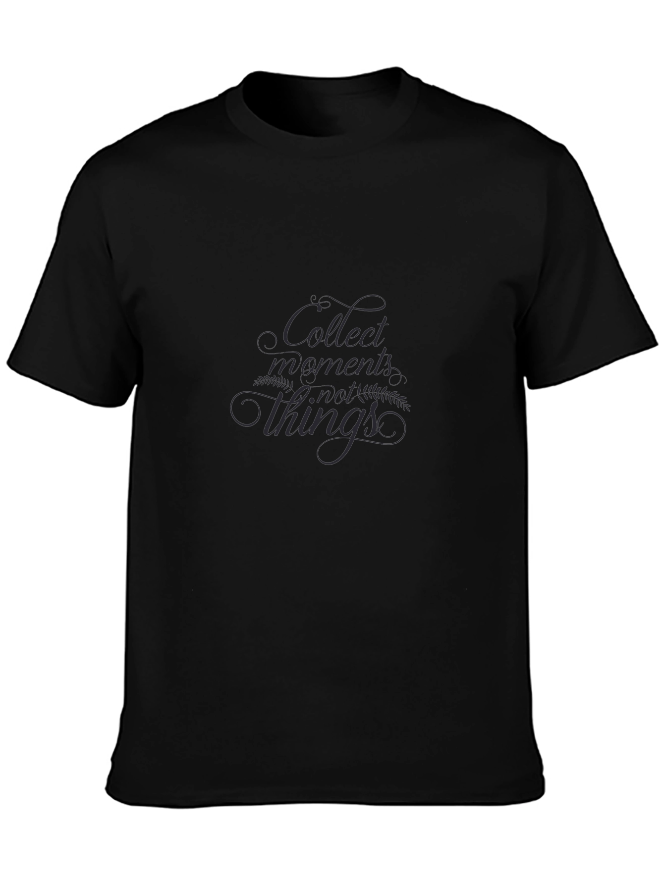Collect Moments Tee - Stylish Black Graphic T-Shirt