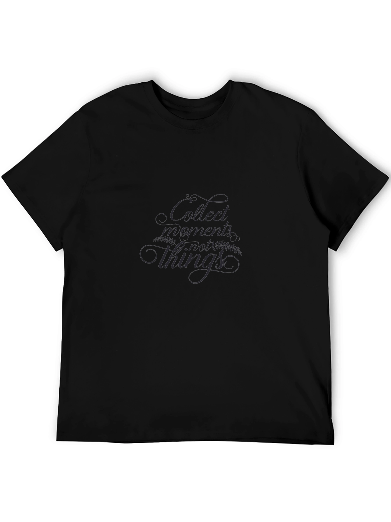 Collect Moments Tee - Stylish Black Graphic T-Shirt