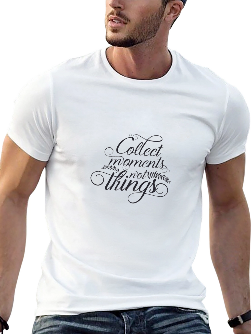 Collect Moments Tee - Stylish Black Graphic T-Shirt