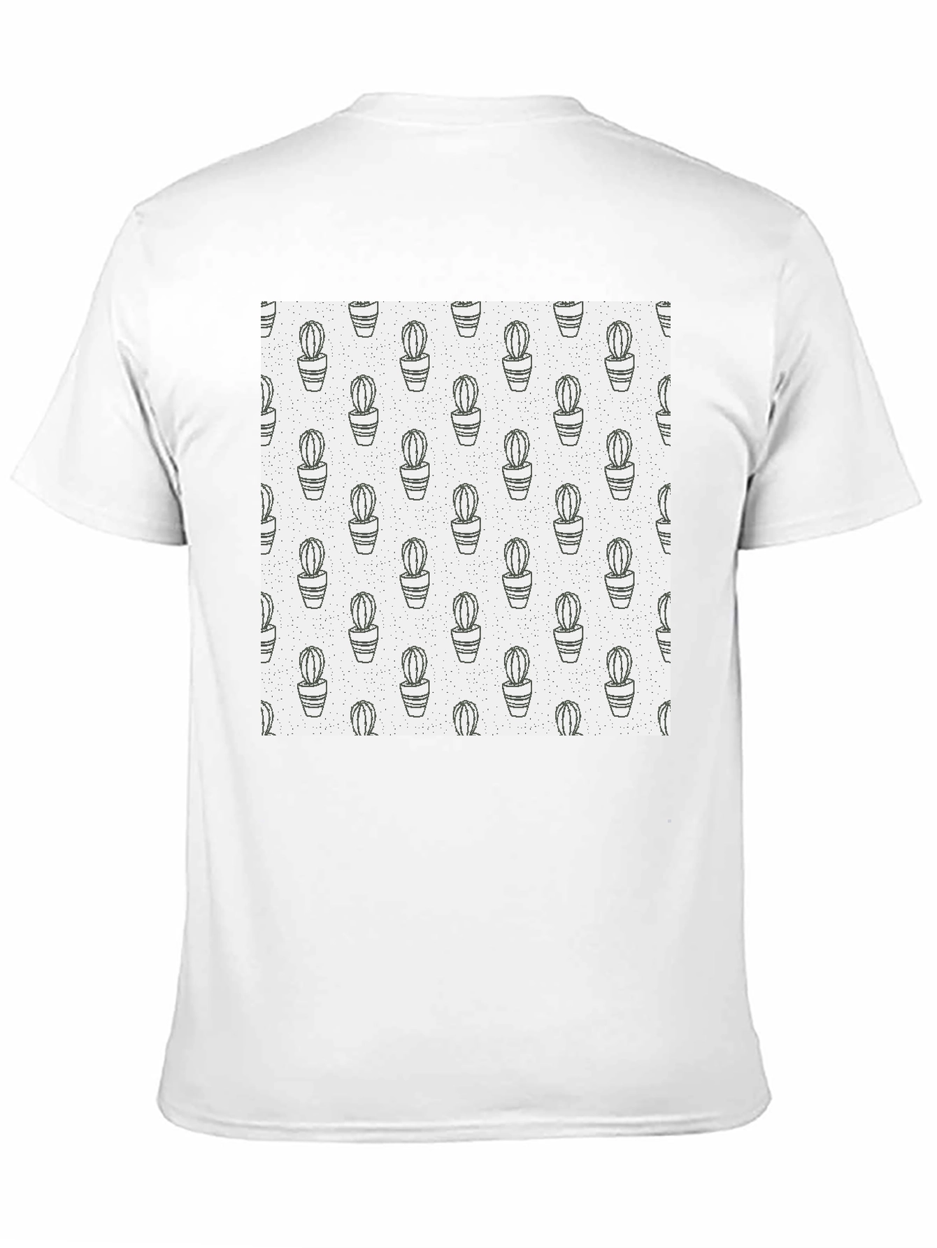 Cactus Print T-Shirt - Modern Black Tee