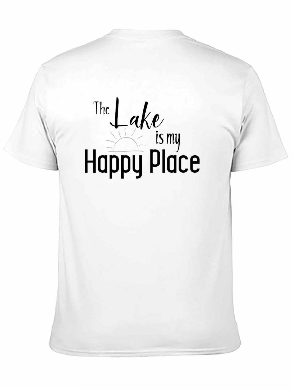The Lake is my Happy Place Black Tee