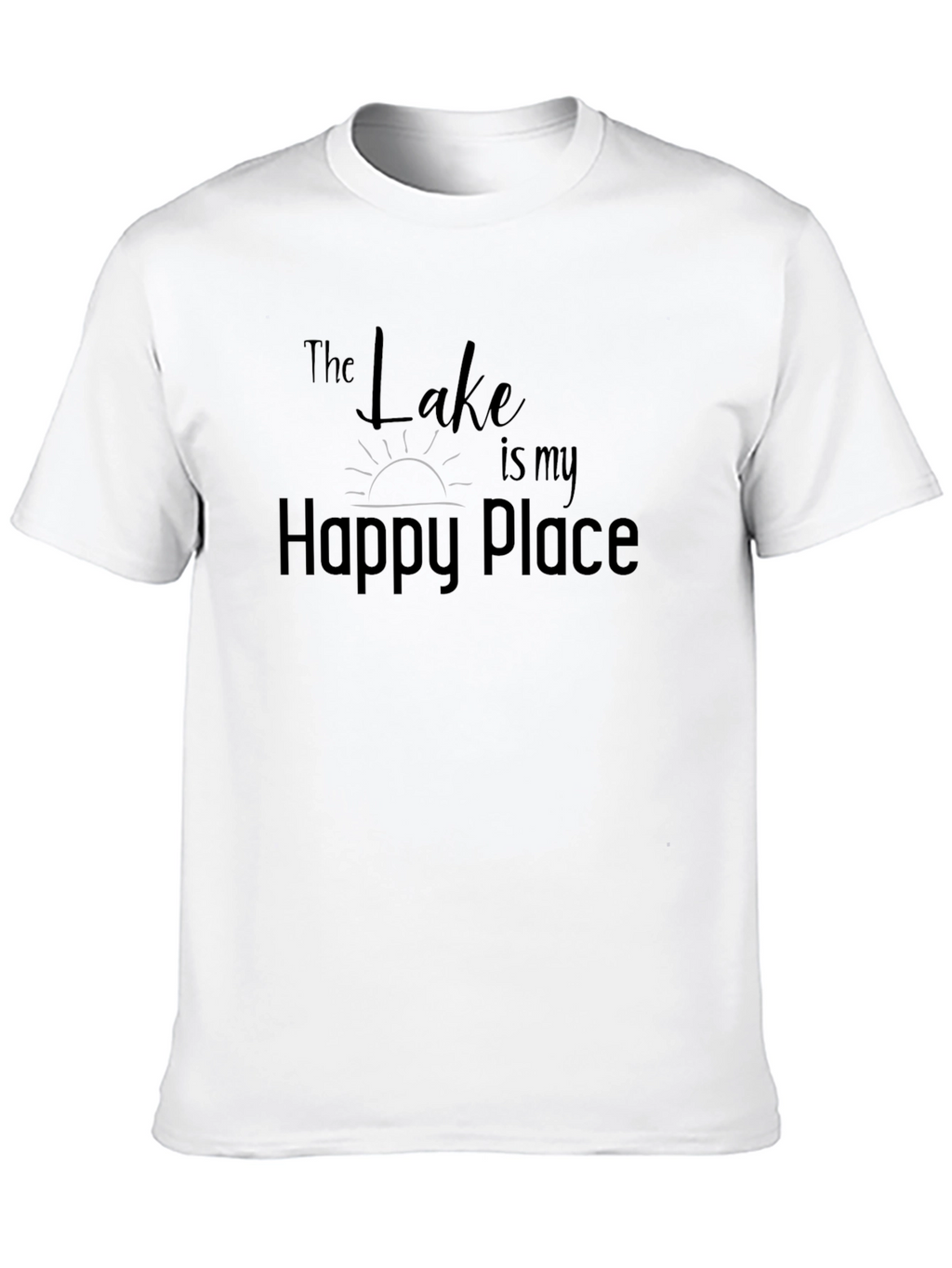 The Lake is my Happy Place Black Tee