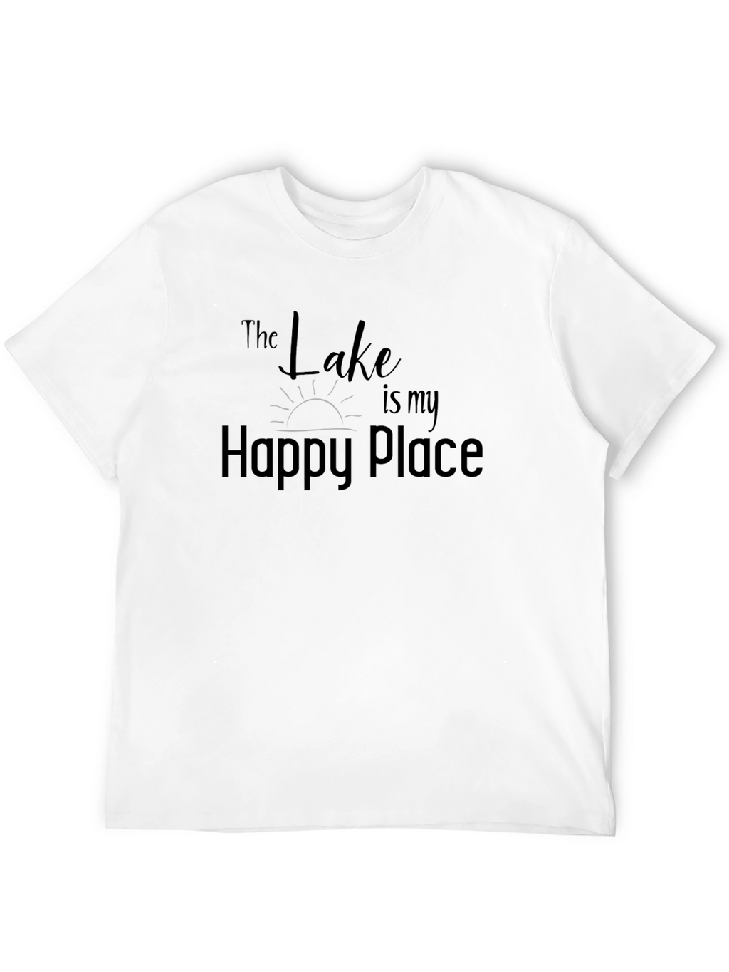 The Lake is my Happy Place Black Tee