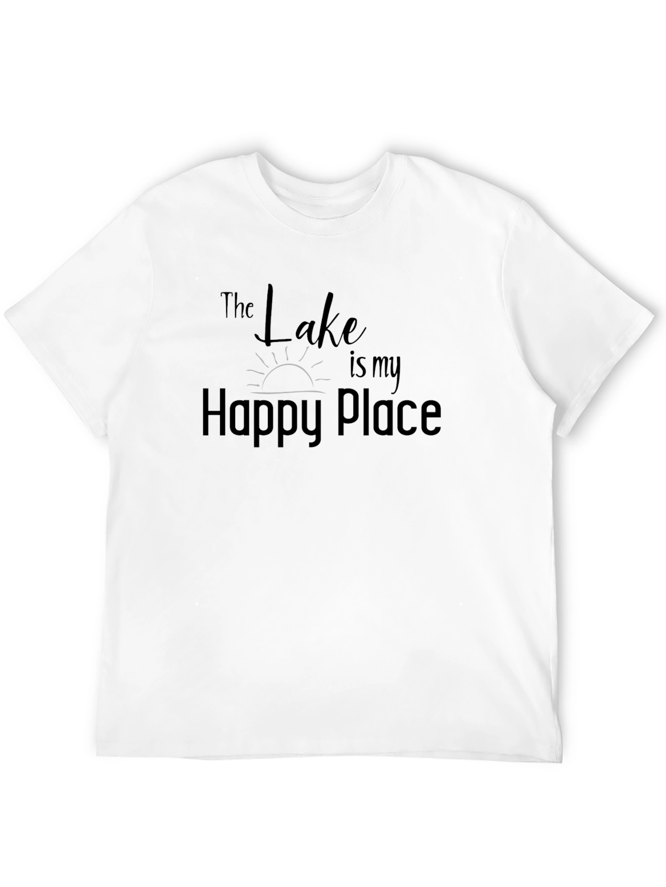 The Lake is my Happy Place Black Tee