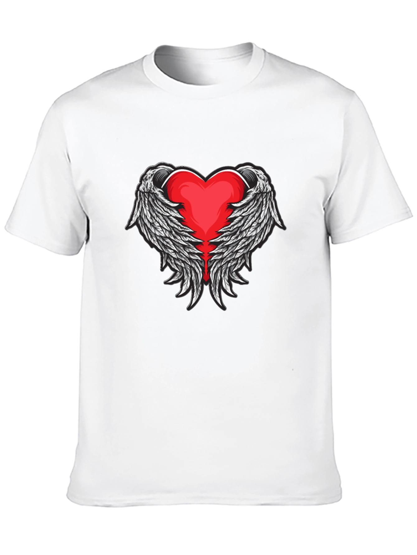 Heart Wings Graphic Black T-Shirt