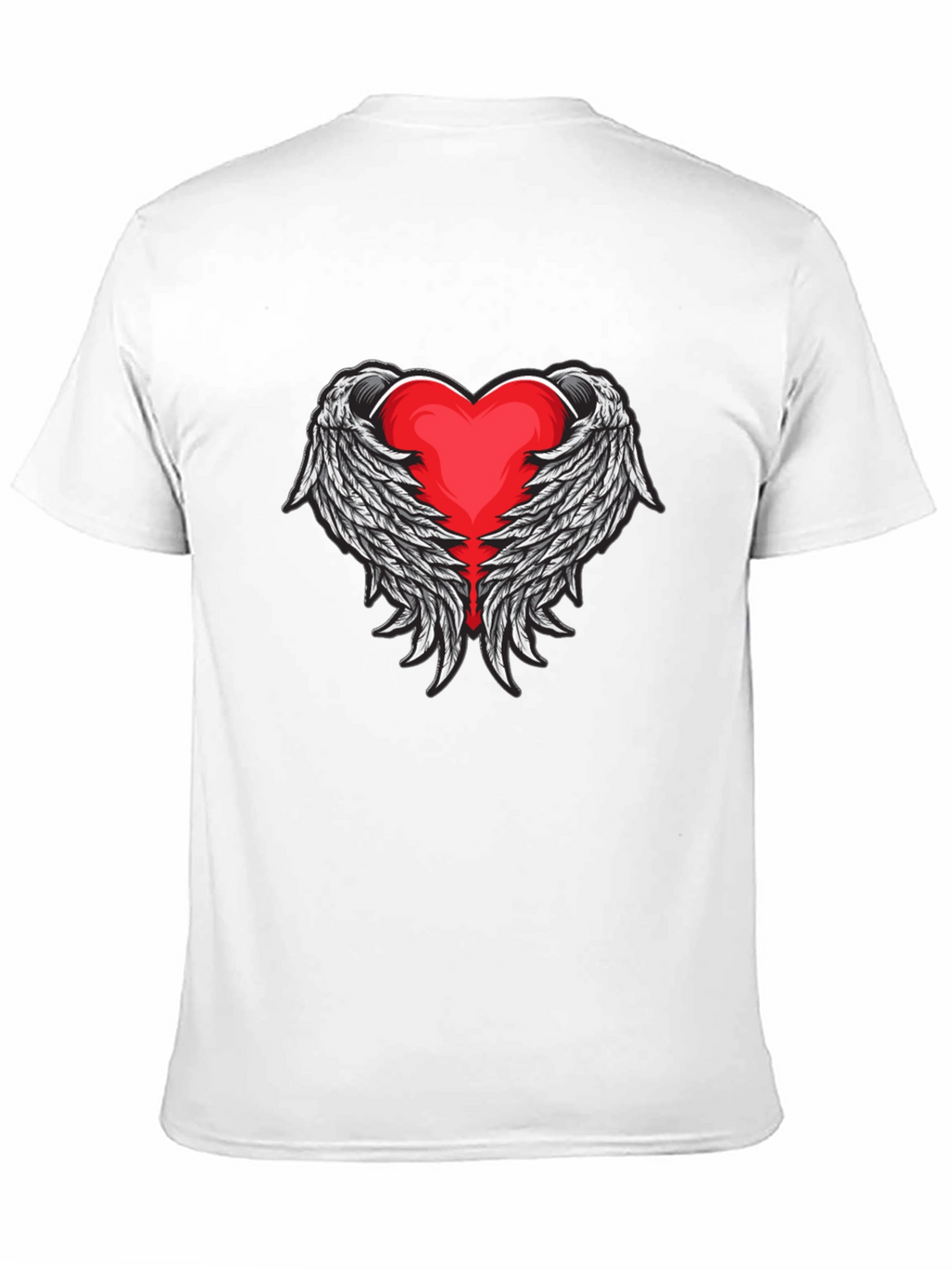 Heart Wings Graphic Black T-Shirt