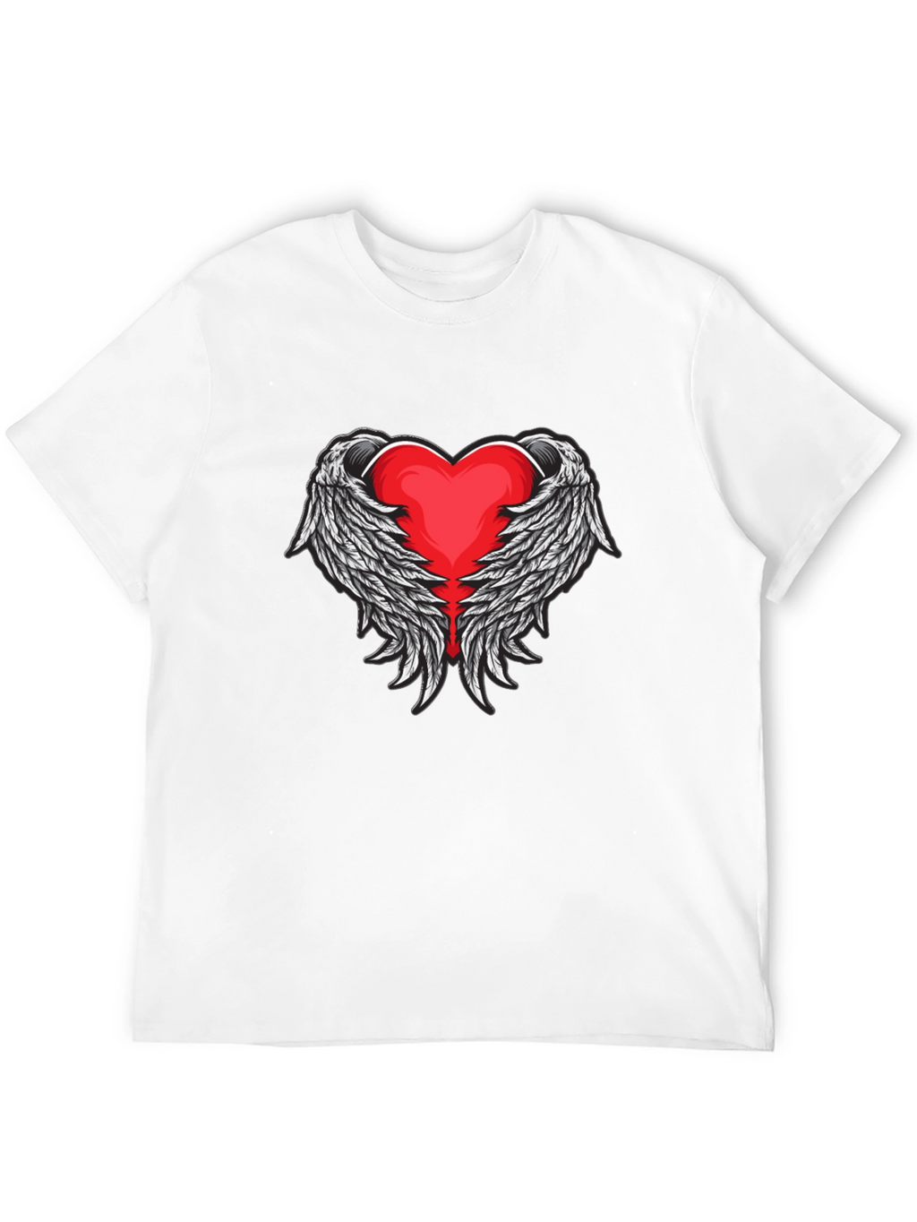Heart Wings Graphic Black T-Shirt