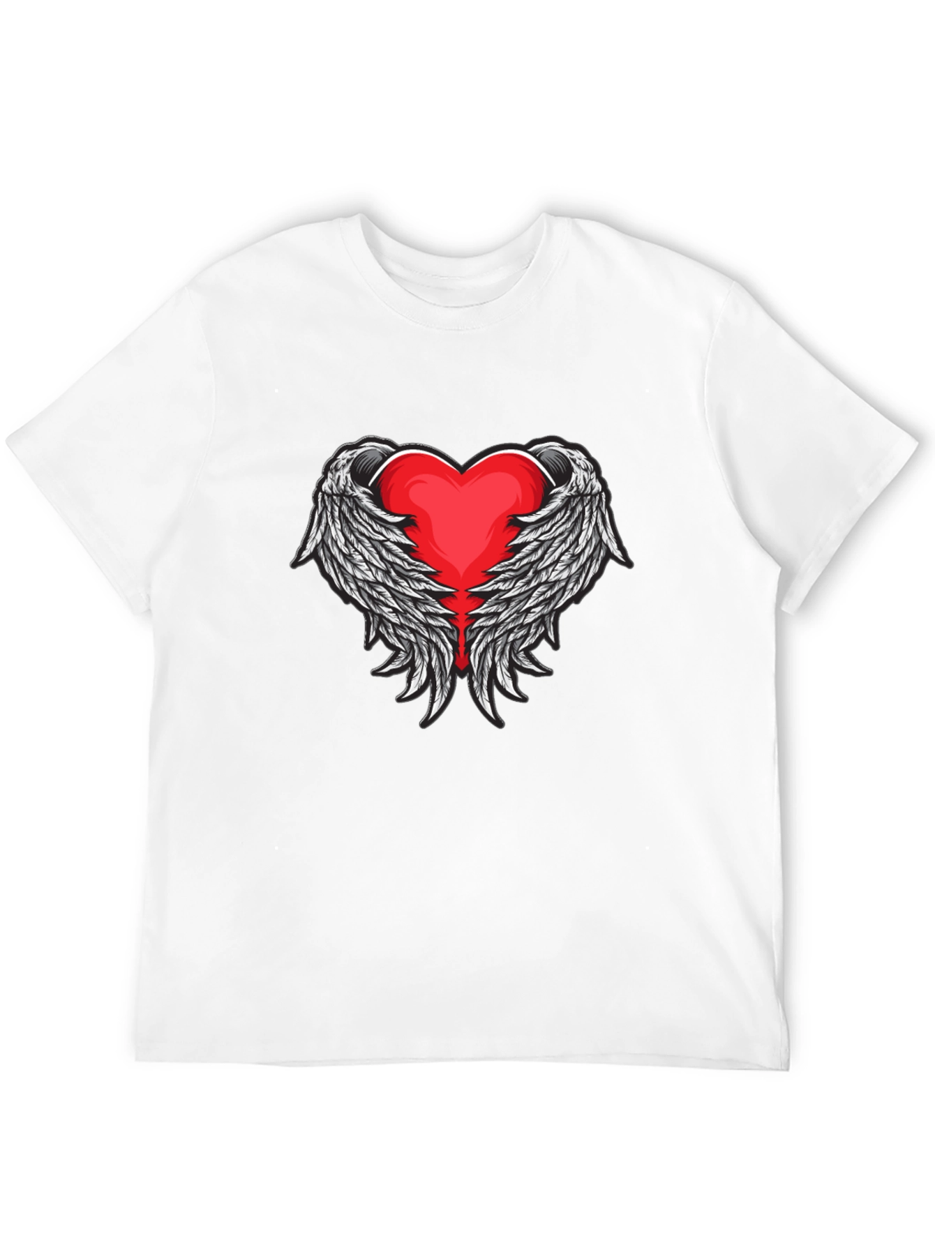 Heart Wings Graphic Black T-Shirt