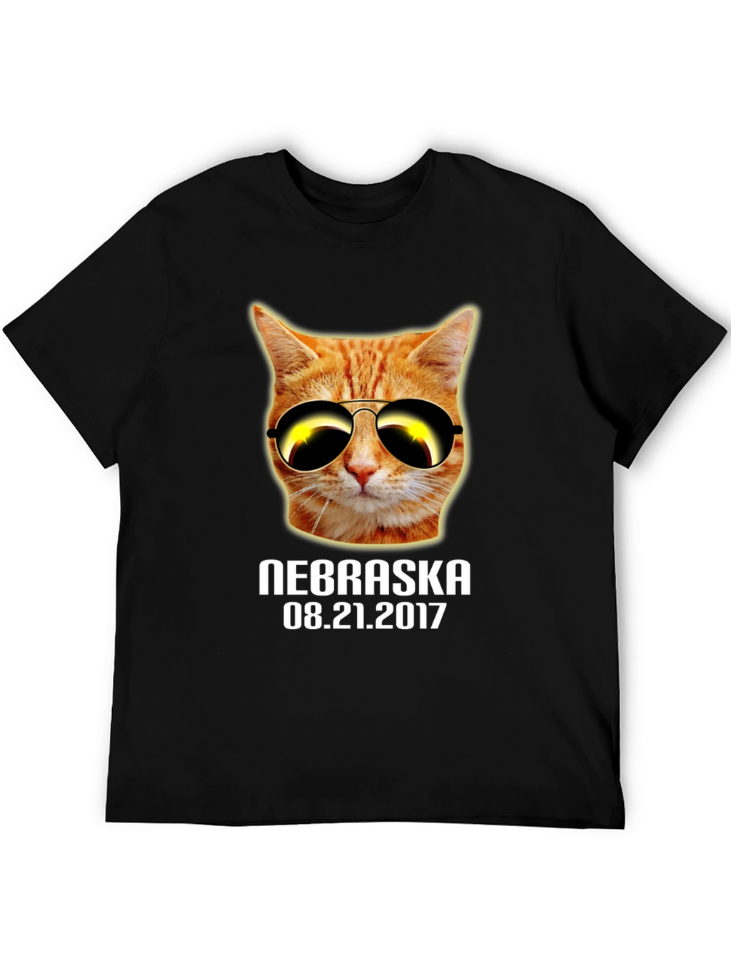 Nebraska Eclipse Cat T-Shirt - August 2017