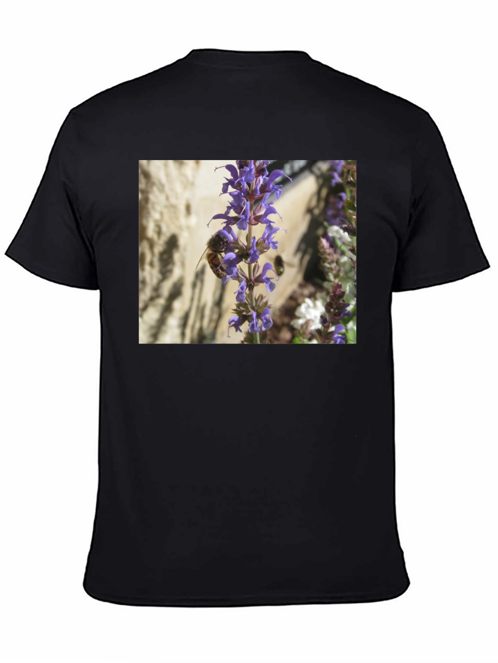 Bee on Lavender Flower Graphic Tee