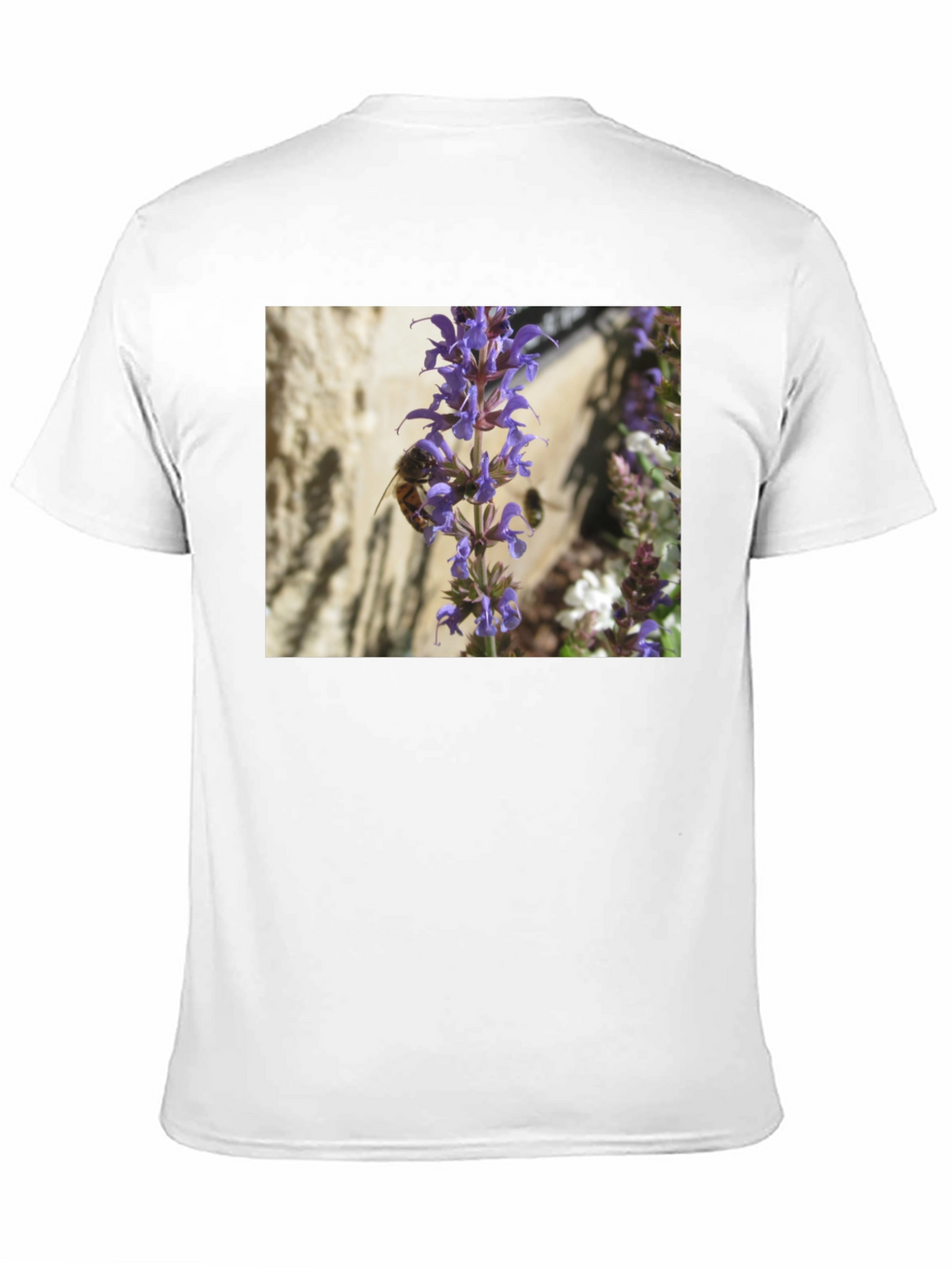 Bee on Lavender Flower Graphic Tee