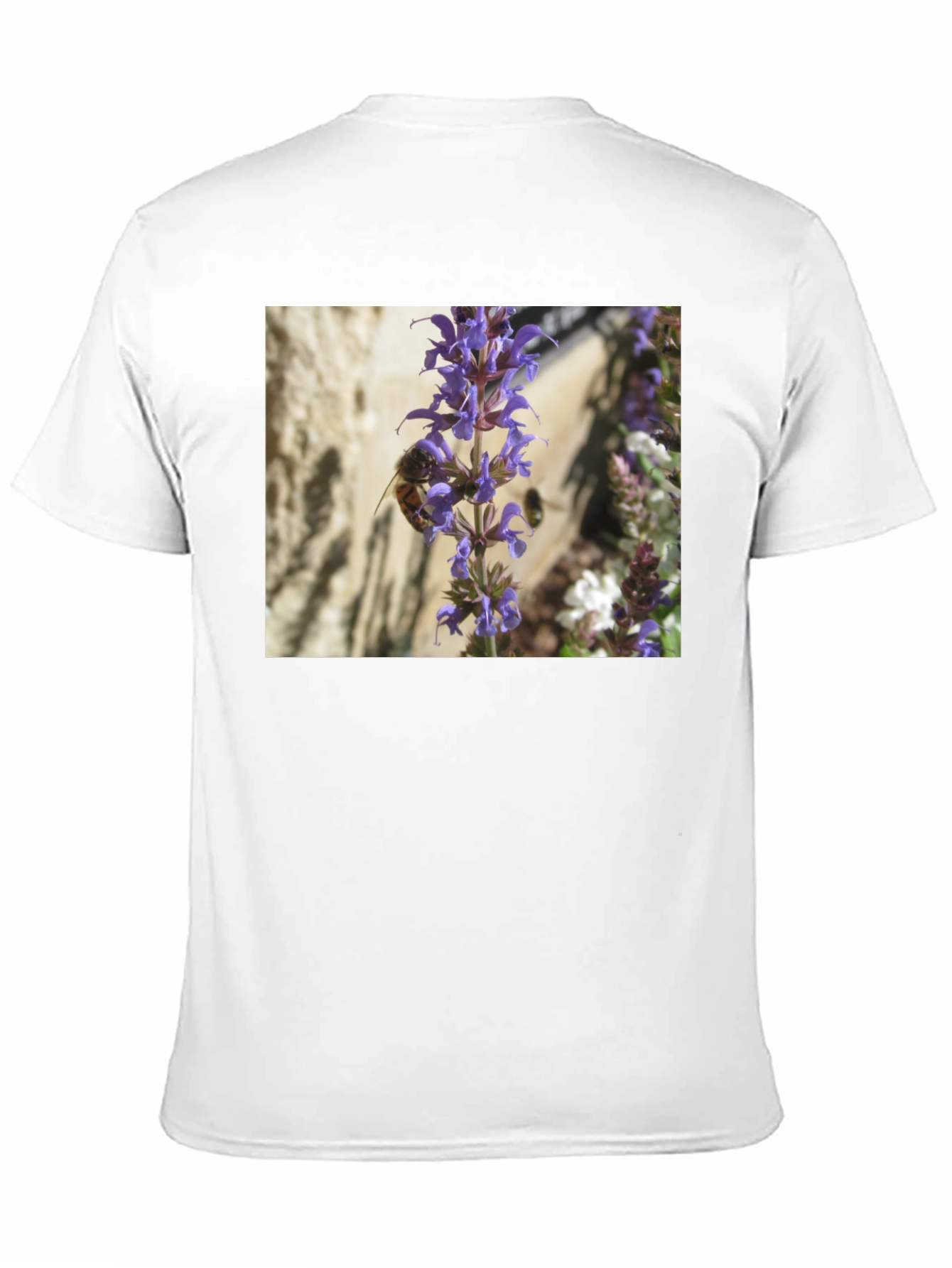 Bee on Lavender Flower Graphic Tee