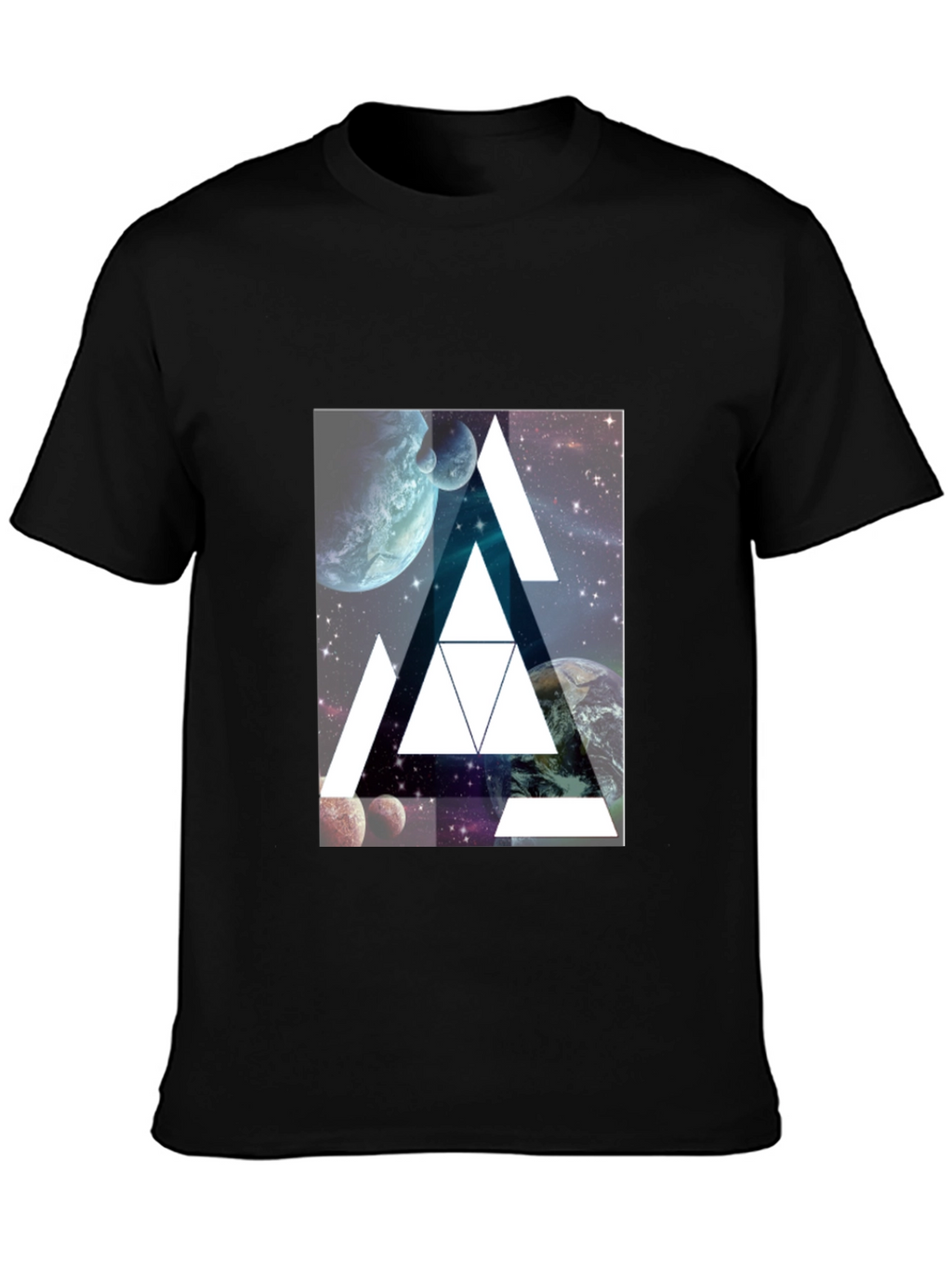Cosmic Triangle Black T-Shirt