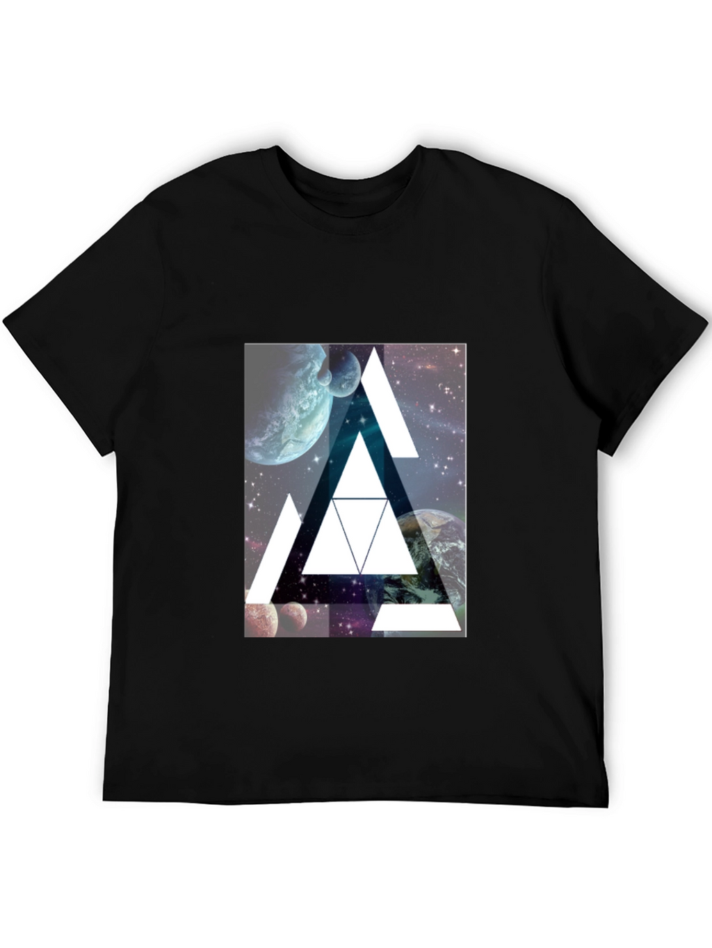 Cosmic Triangle Black T-Shirt