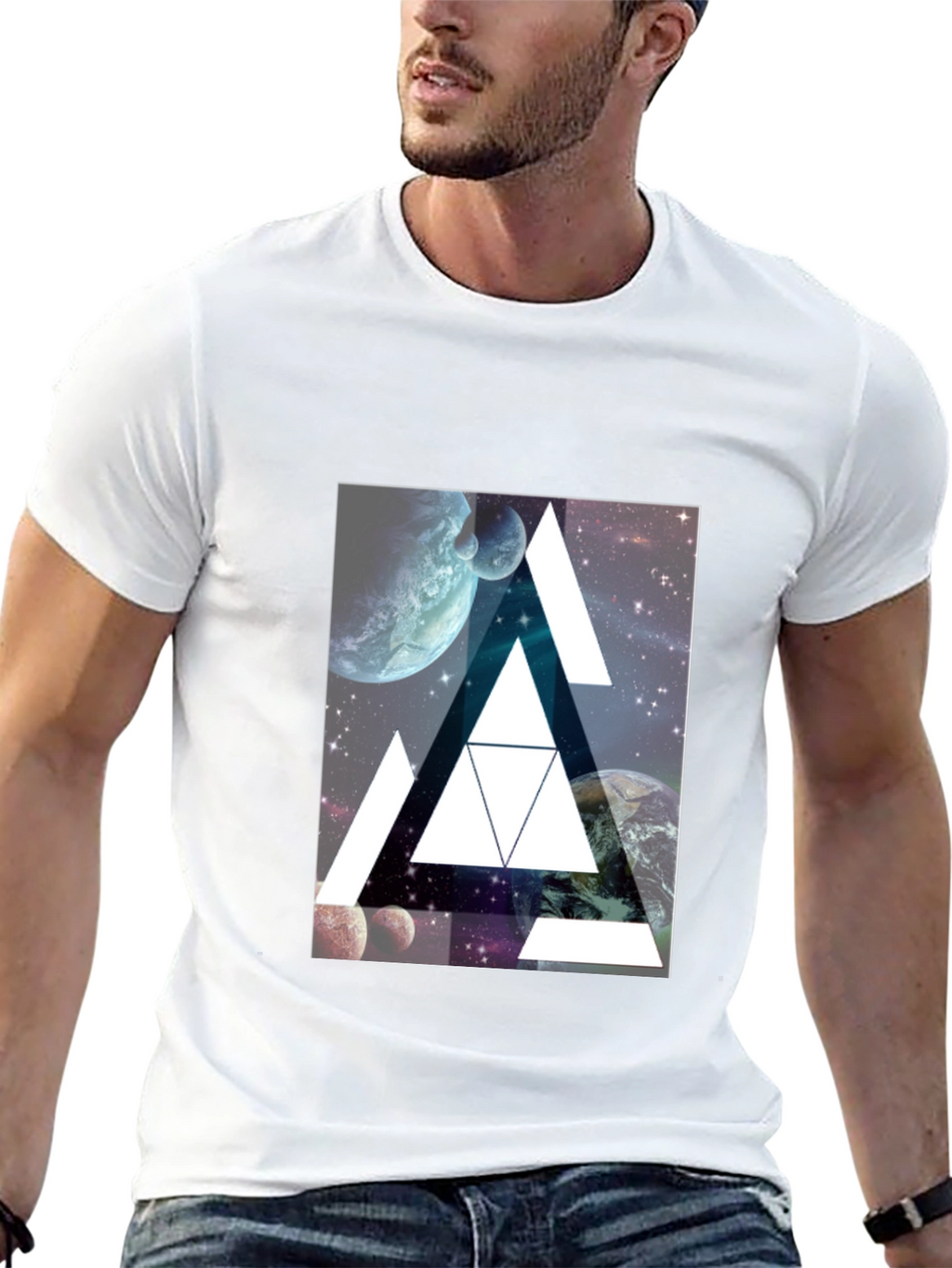 Cosmic Triangle Black T-Shirt