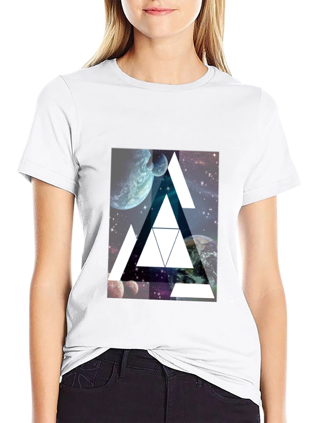 Cosmic Triangle Black T-Shirt