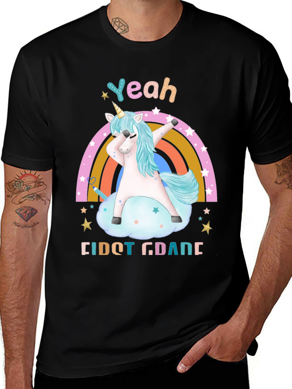 Yeah First Grade Unicorn Dab T-Shirt