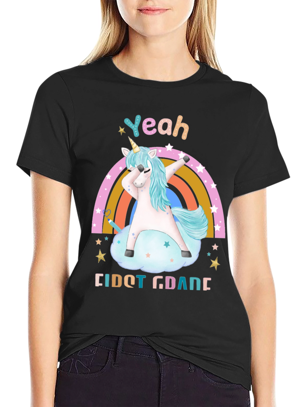 Yeah First Grade Unicorn Dab T-Shirt