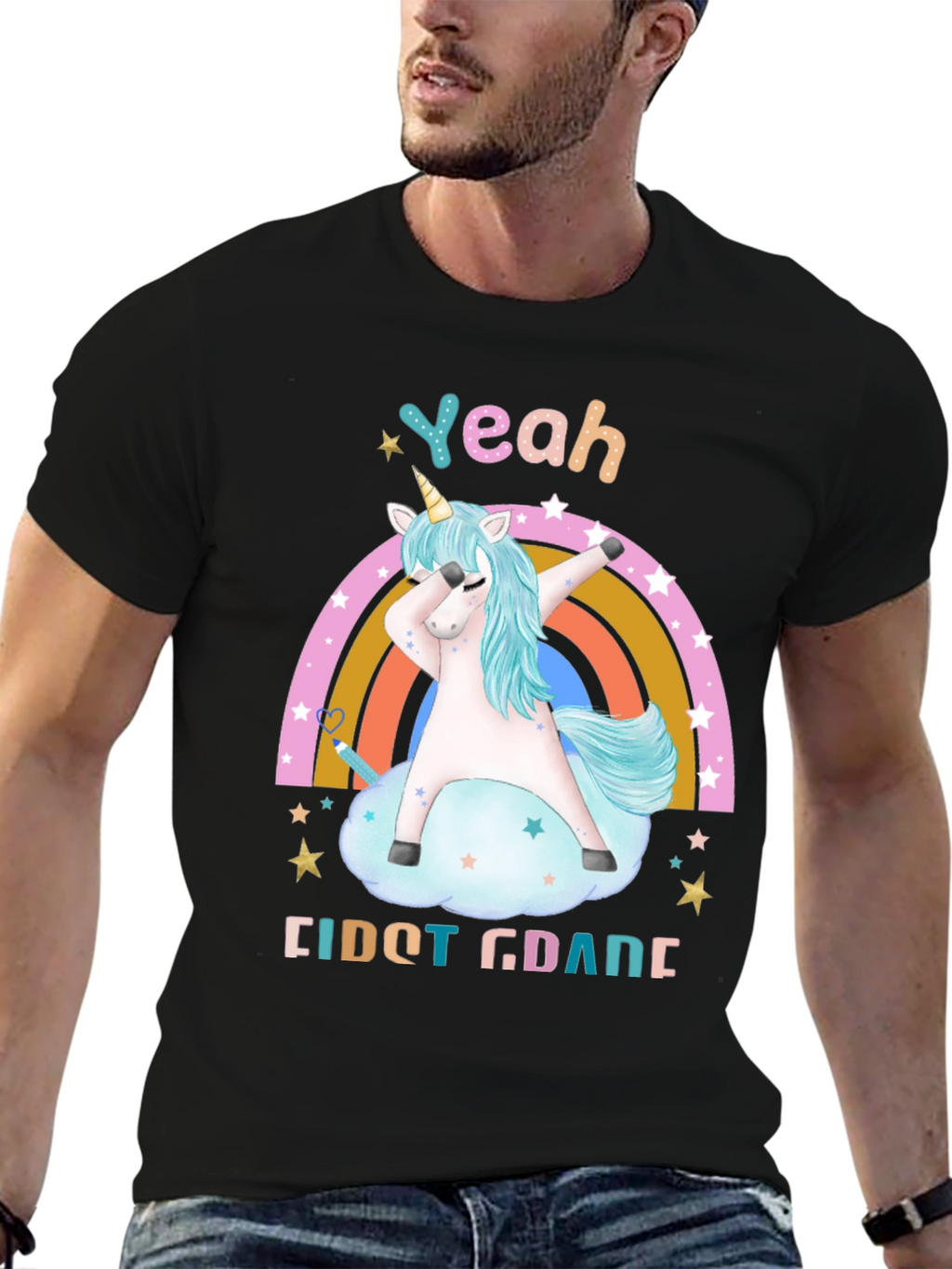 Yeah First Grade Unicorn Dab T-Shirt