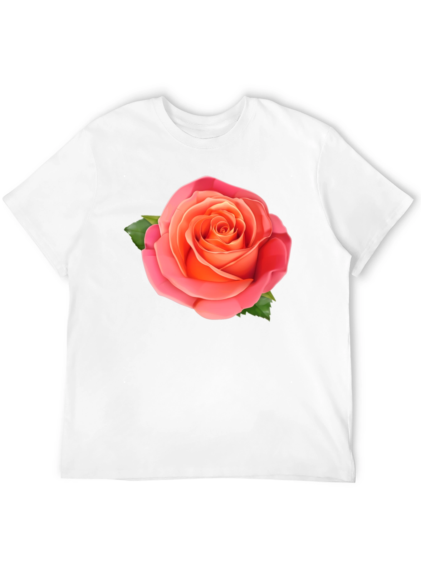 Rose Graphic Tee - Stylish Black Cotton T-Shirt