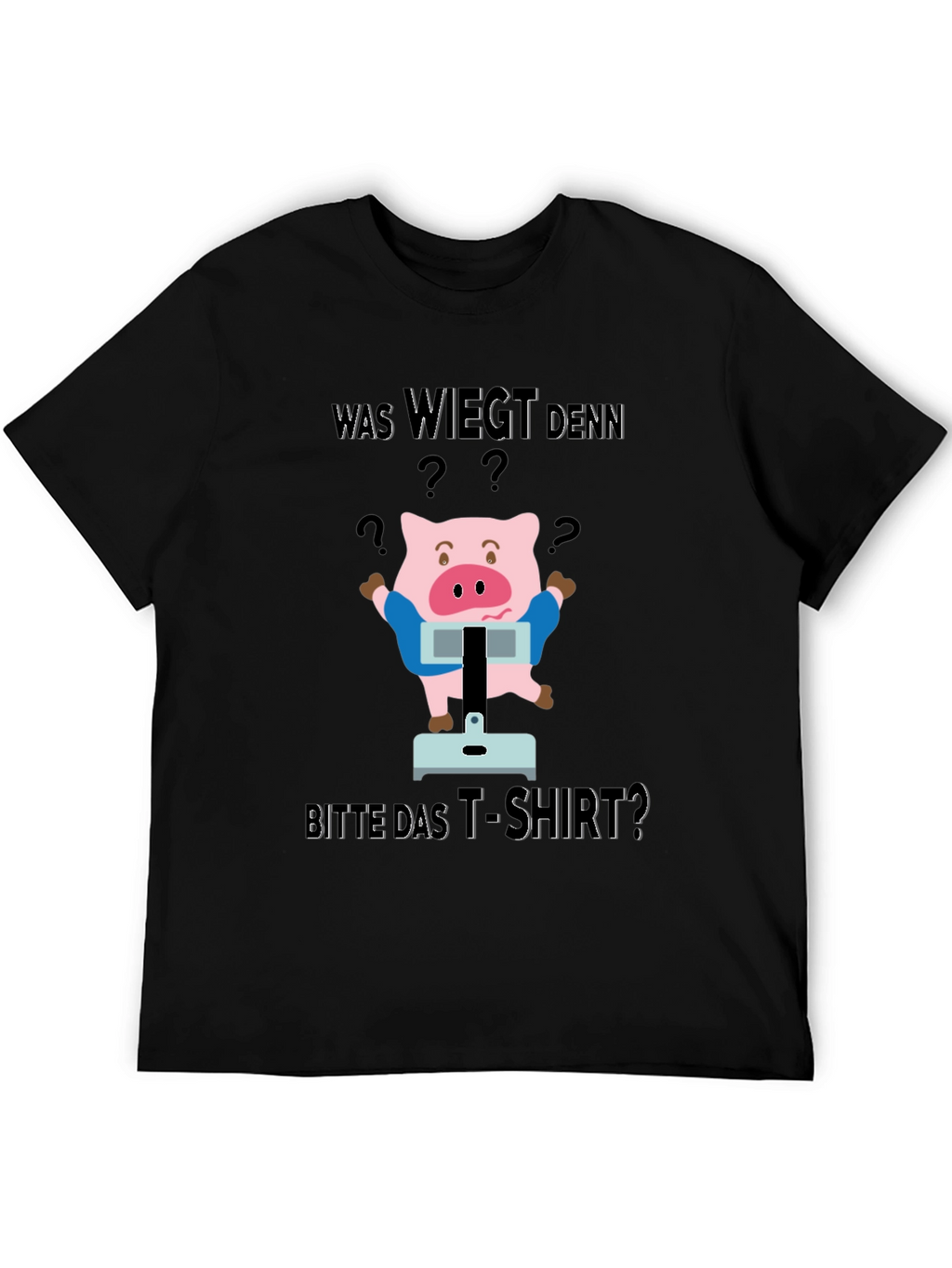 Funny Was Wiegt Pig Graphic T-Shirt