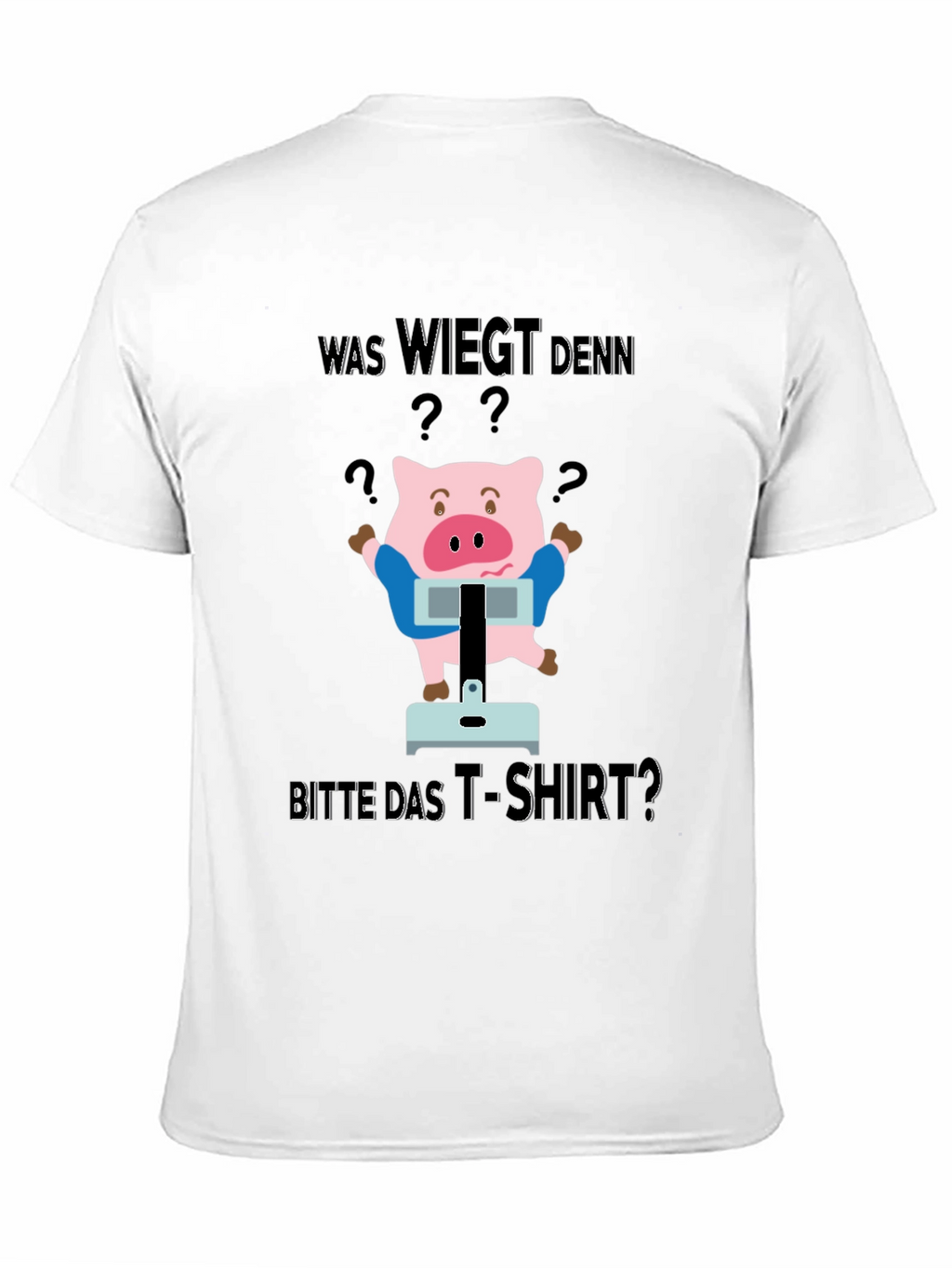 Funny Was Wiegt Pig Graphic T-Shirt