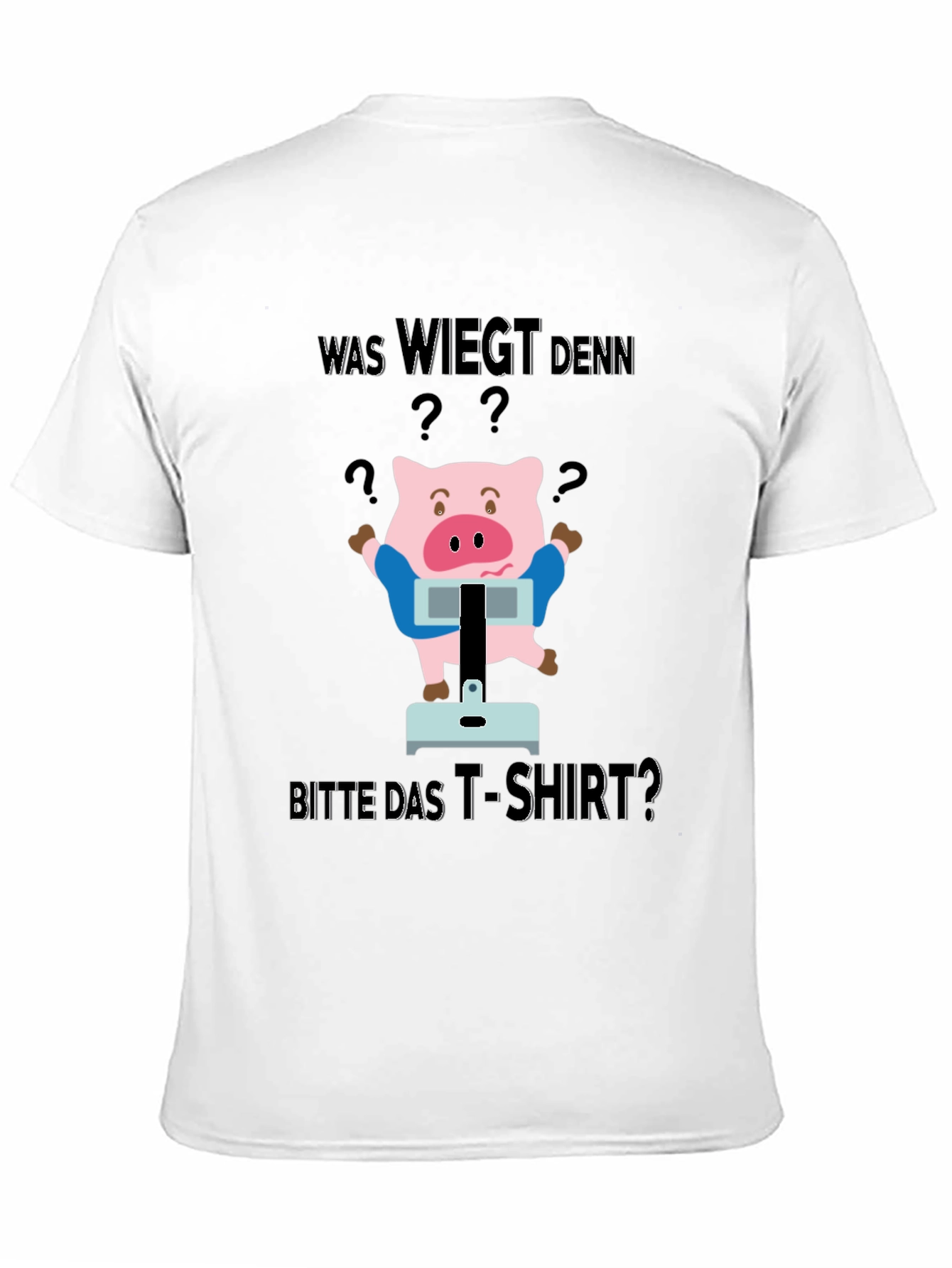 Funny Was Wiegt Pig Graphic T-Shirt