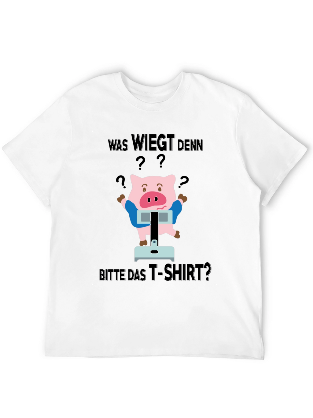 Funny Was Wiegt Pig Graphic T-Shirt
