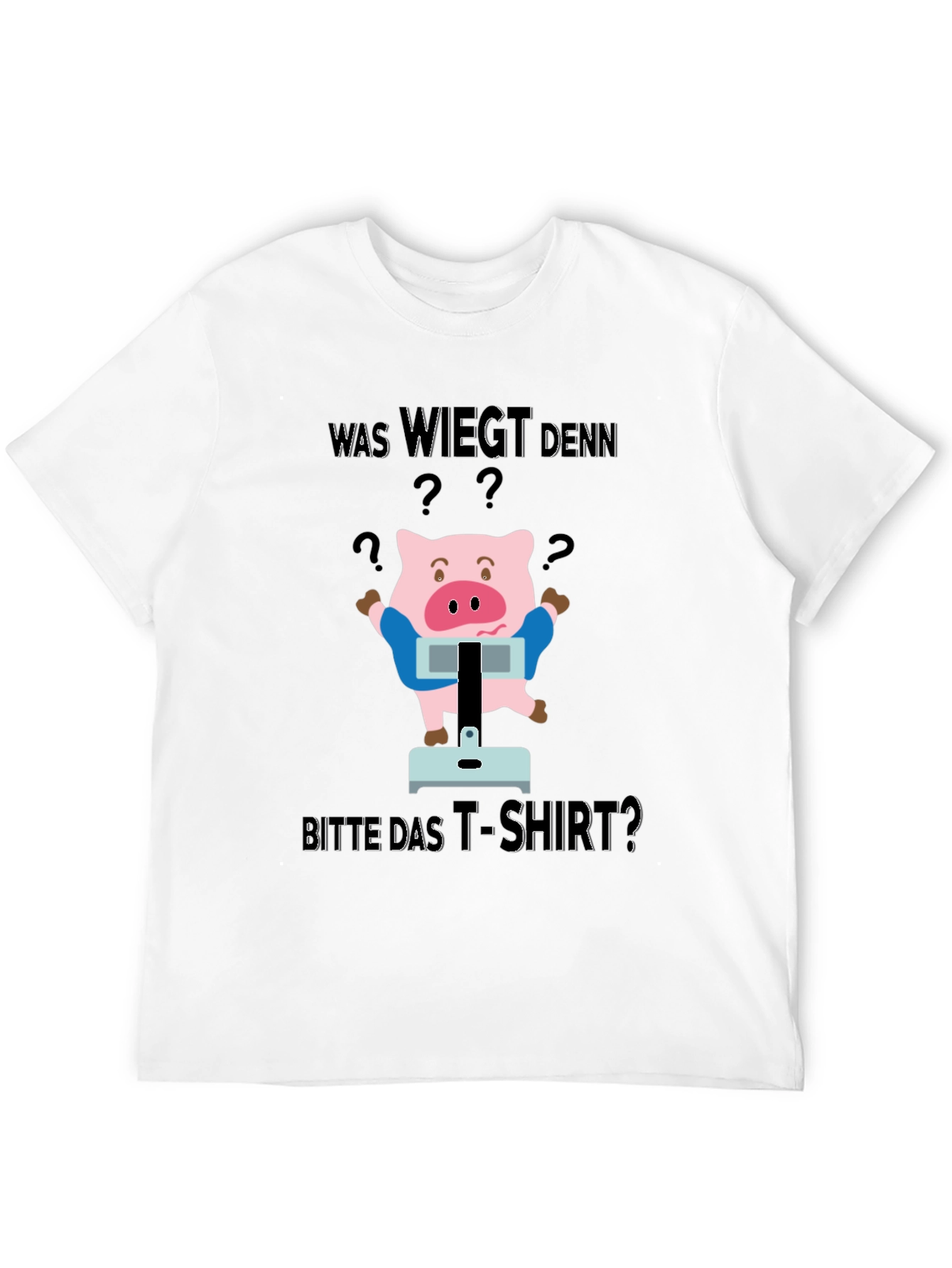 Funny Was Wiegt Pig Graphic T-Shirt