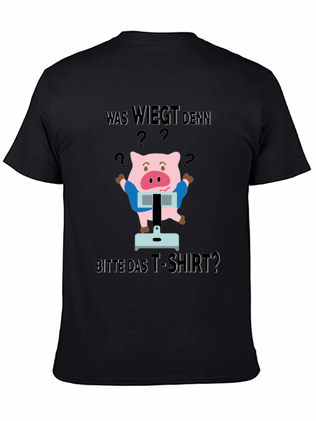 Funny Was Wiegt Pig Graphic T-Shirt