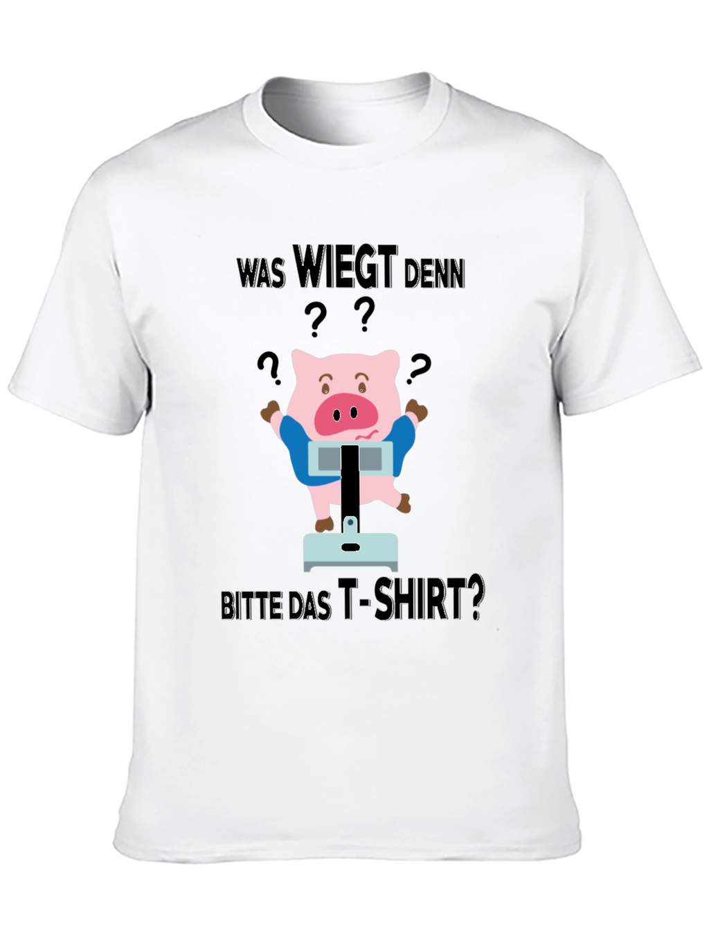 Funny Was Wiegt Pig Graphic T-Shirt