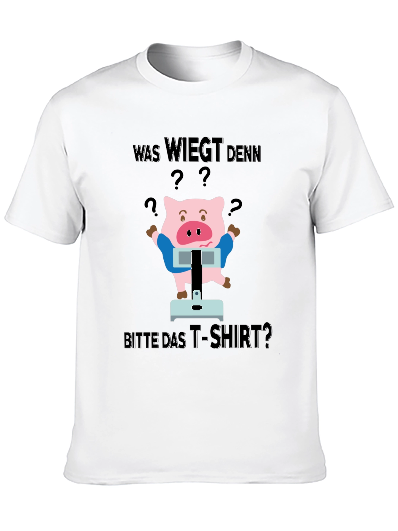 Funny Was Wiegt Pig Graphic T-Shirt