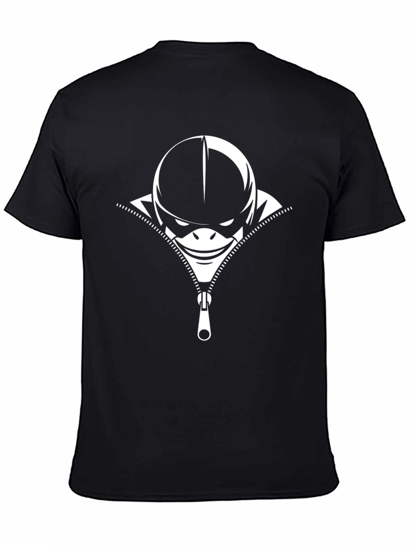 Unzipped Face Graphic Tee - Cool Design T-Shirt