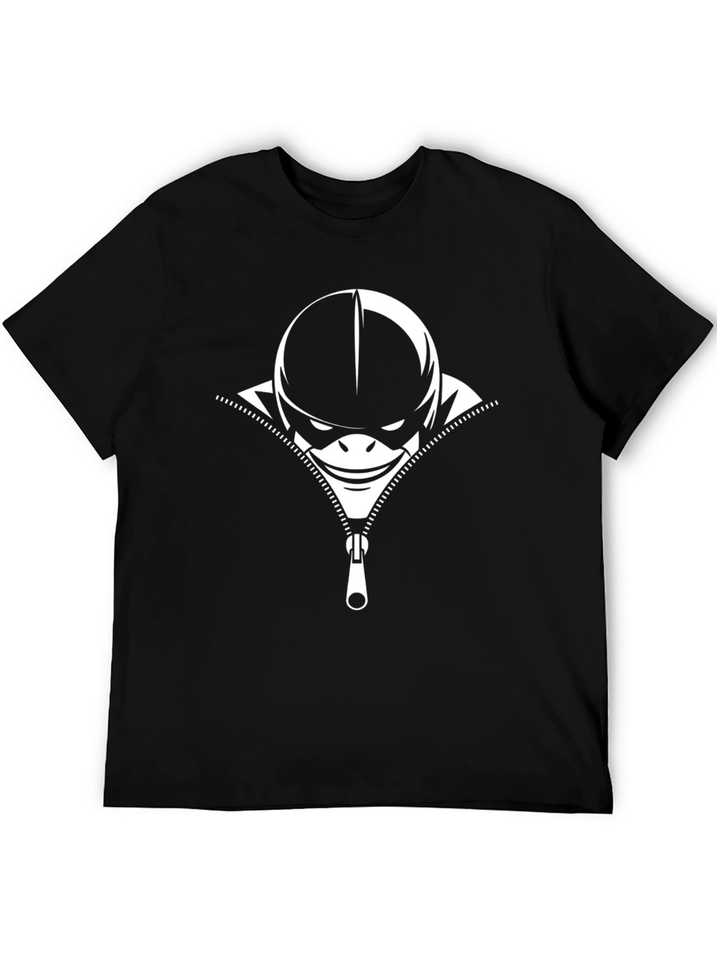 Unzipped Face Graphic Tee - Cool Design T-Shirt