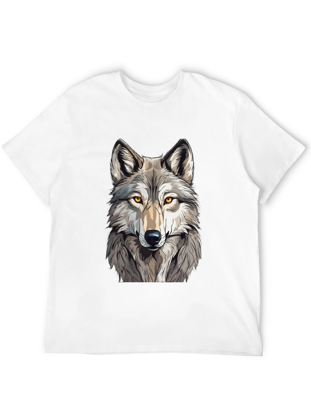 Wolf Graphic Print Black T-Shirt - Mens Fashion