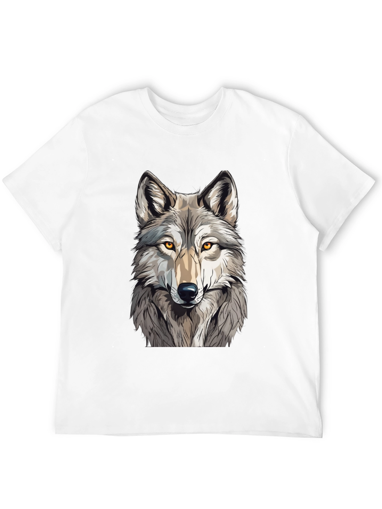 Wolf Graphic Print Black T-Shirt - Mens Fashion