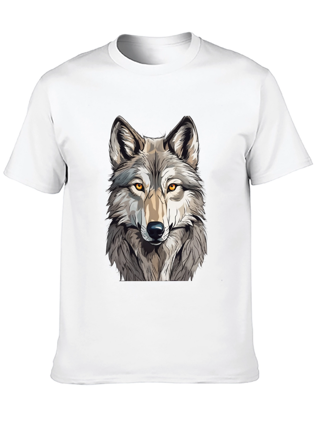 Wolf Graphic Print Black T-Shirt - Mens Fashion