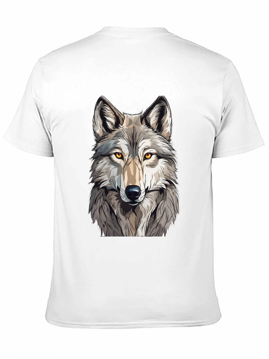 Wolf Graphic Print Black T-Shirt - Mens Fashion