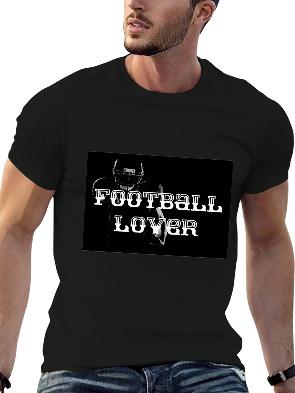 Football Lover Black T-Shirt